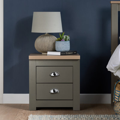 Napanoch 2 Drawer Bedside Table