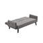 Canapé-lit de 72 po - Dossier convertible pliant en lit double avec porte-gobelet et table rabattable - Canapé en lin peu encombrant pour petits espaces - Assemblage facile, gris-753345109