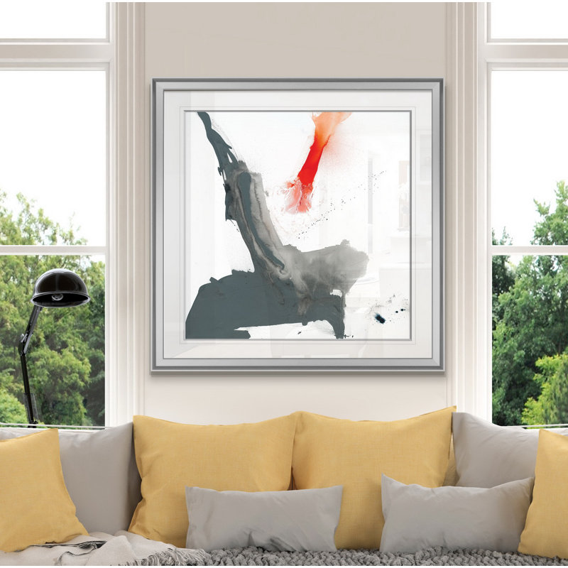 « minimal ii », peinture, H 16 po x l 16 po x P 1,5 po, Encadrement argenté