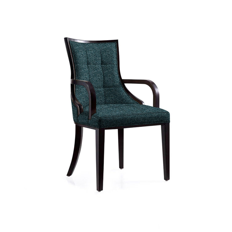 Upholstered Solid Wood Arm chair