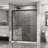 Goodyo Double Sliding Glass Shower Door Aluminum Framed Shower Enclosure With Sgcc Clear Tempered Glass, Stainless Steel Hardware, Matte Black