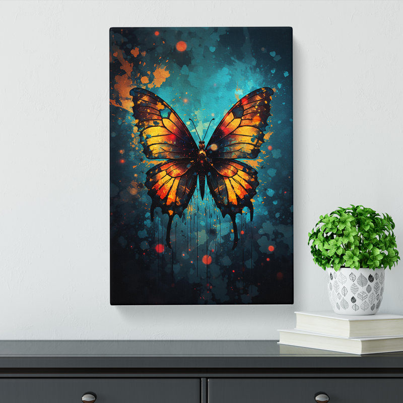 Butterfly Digital - Wrapped Canvas, 50cm H x 35cm W x 3cm D