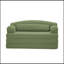 Canapé pliable à deux places en velours côtelé avec coussin moelleux-1697889398