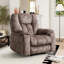 Fauteuil inclinable manuel moderne de 41,34 po de largeur avec chaleur lombaire, massage par vibration à 8 points et porte-gobelets cachés (ensemble de 4)-2095861536
