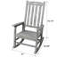 Gris, en bois, chaise berçante de véranda, siège large de 21 pouces, détente intérieure et extérieure, bois de sapin stable-1266921774
