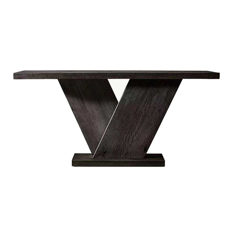 Modern simplicity solid wood porch table., Black