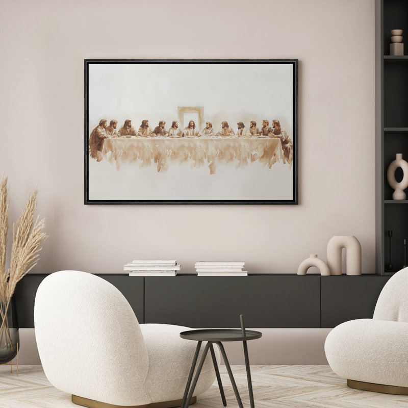 «The Last Supper», impression sur toile encadrée de décorations murales de chambre à coucher, H 16 po x l 24 po