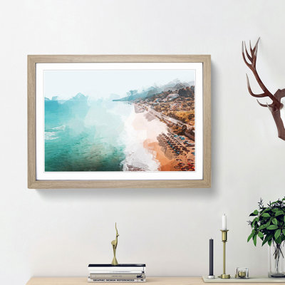 Beach & Seascape in Greece in Abstract - Picture Frame Photograph Print