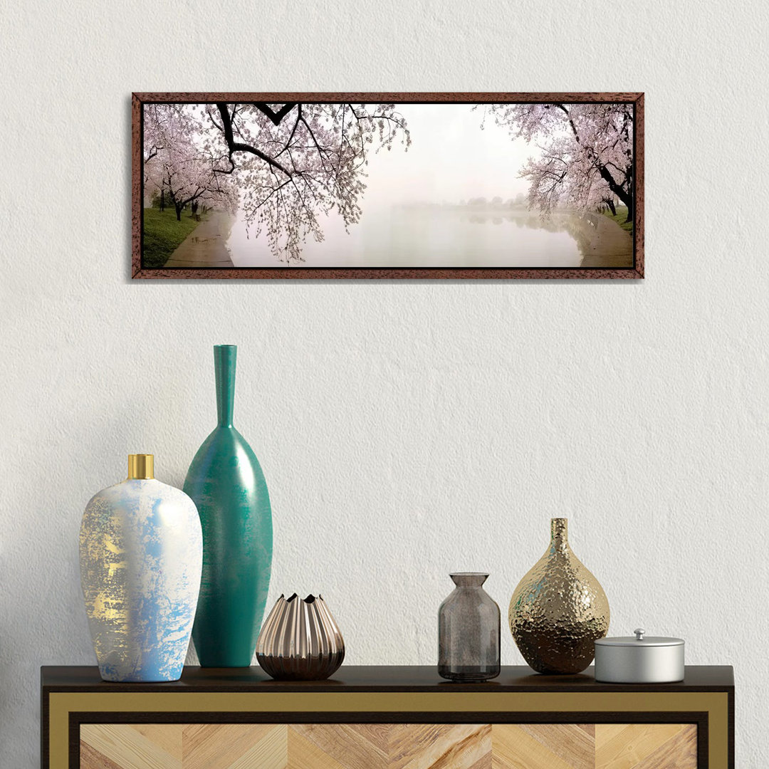 Cherry Blossoms At The LakesideWashington DC, USA von Panoramic Images - Floater Frame Panoramic Gallery-Wrapped Canvas ...