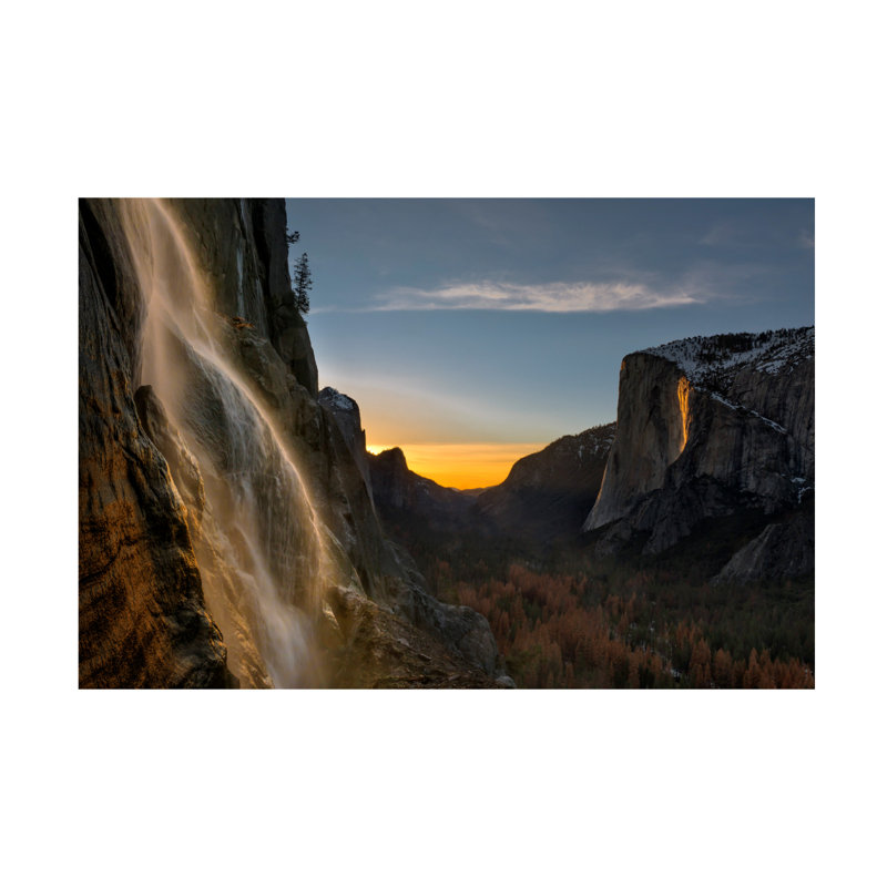 Art sur toile «bol Hua Zhu Yosemite Firefall», H 12 po x l 19 po