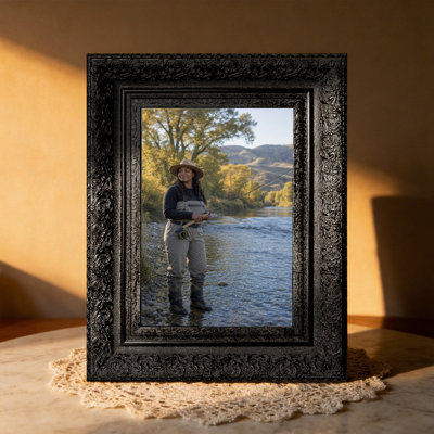 Black 1PC 5" x 7" Versatile Picture Frame with Photo Protector