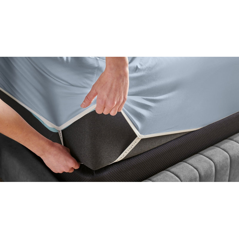 Tempur-Breeze° Cooling Sheet Set, Full/Double Sheet Set /1 Fitted Sheet/2 Pillowcase, Sleepy Blue