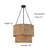 Cleste 4-Light Matte Black 2-Tier Rattan Chandelier 