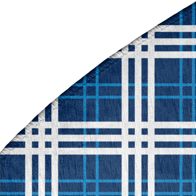 Plaid Indoor Rug, Round 5'