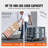 Aluminum Folding Hand Truck, 2 in 1 Design 400 lbs Capacity, Dolly Cart with Rubber Wheels for Transport and Moving in Warehouse, Heavy-Duty Industrial Collapsible cart, Supermarket, Garden