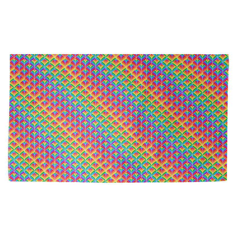 Tapis d’intérieur à balances arc-en-ciel à rayures Kitterman, Rectangle 3 pi 3 po x 5 pi 3 po