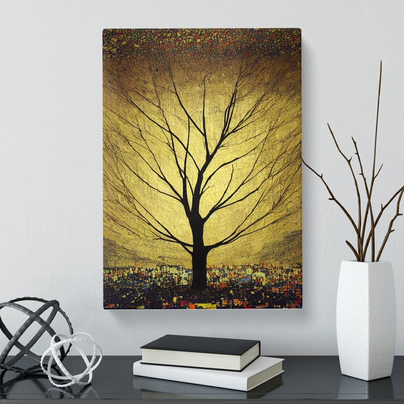 Apple Tree In Gold - Wrapped Canvas, 76cm H x 50cm W x 3cm D