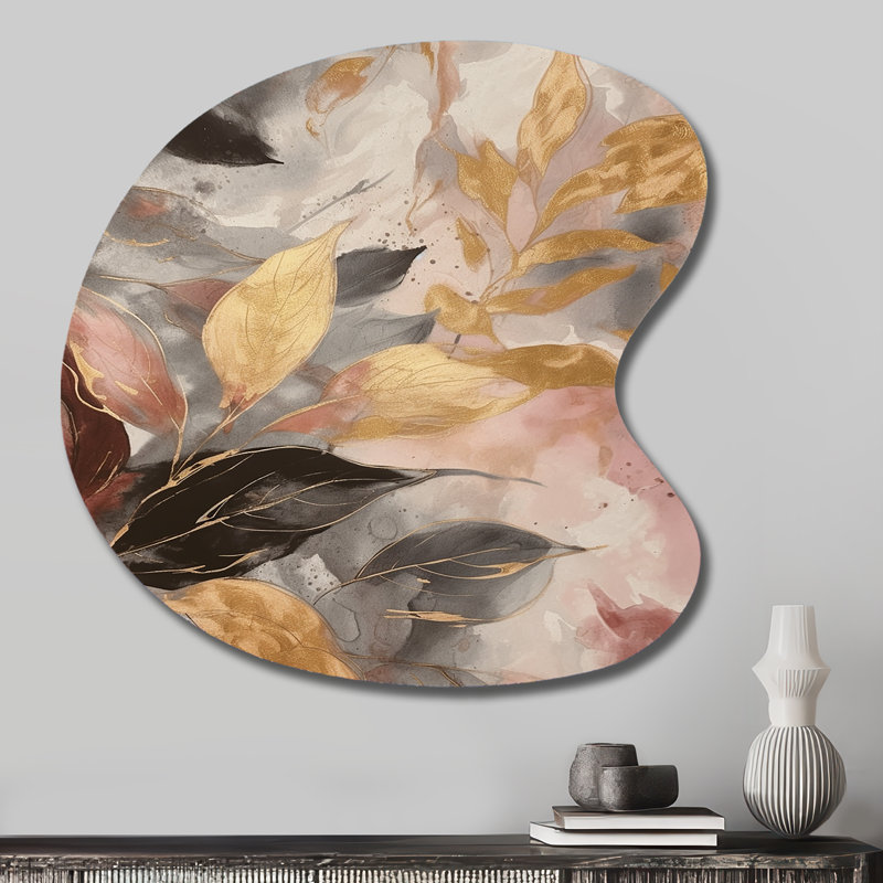 Art mural asymétrique en métal Hedy, H 27 po x l 27 po