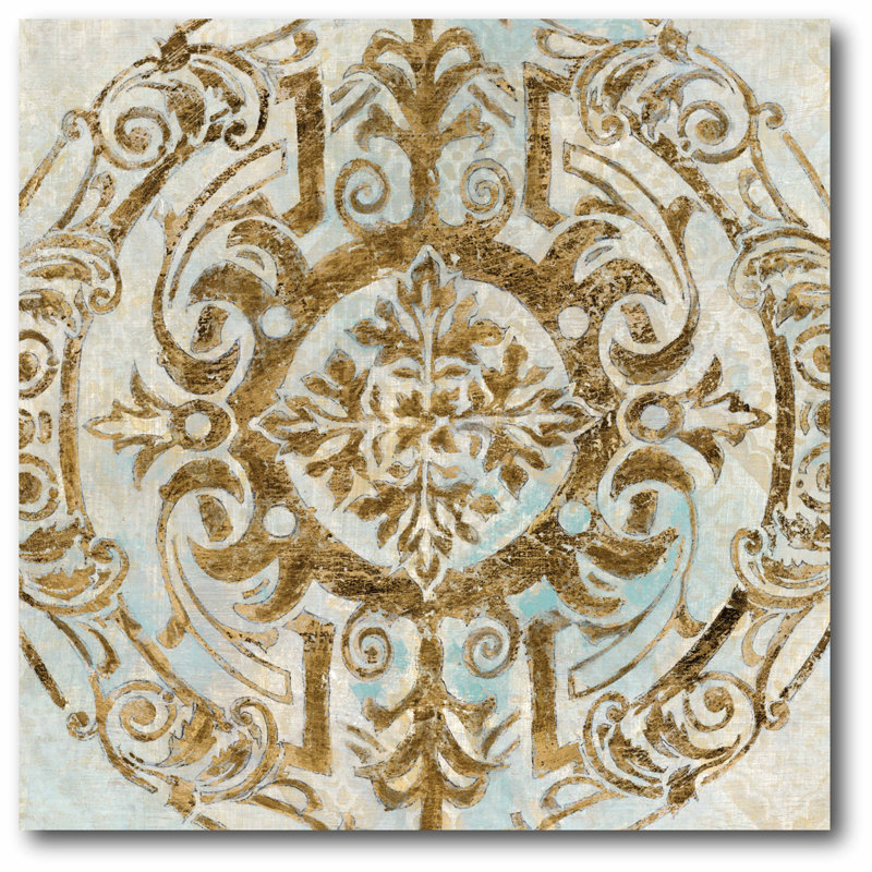 « boho médaillon », reproduction d’impression sur toile tendue, H 30 po x l 30 po x P 1,5 po