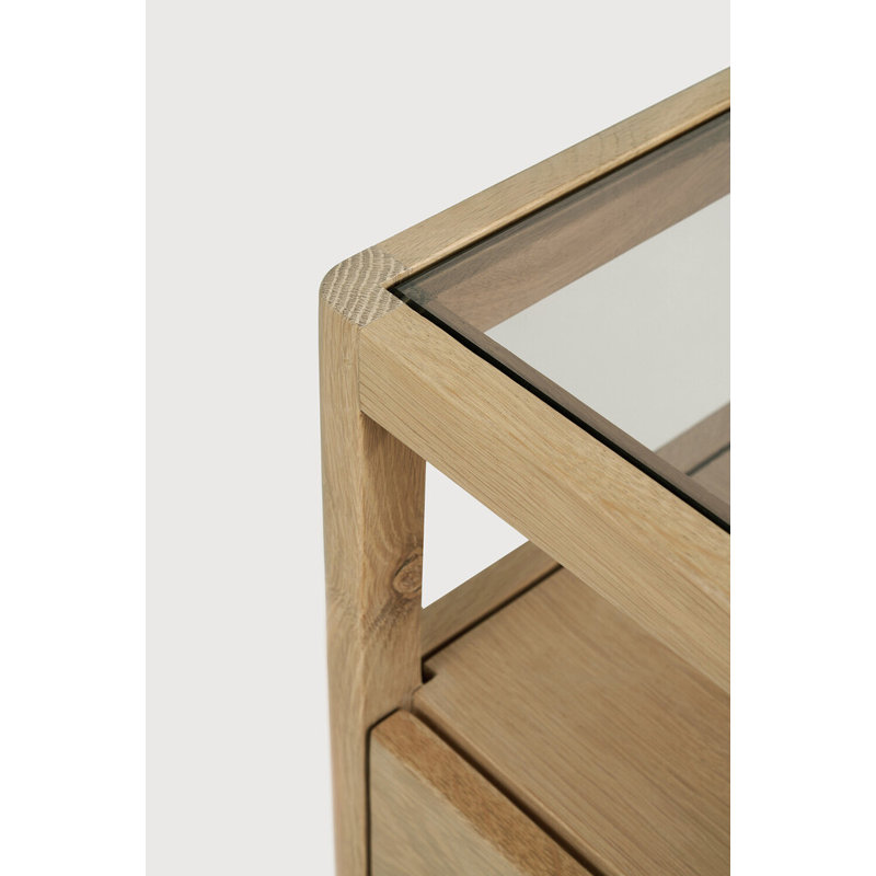 Spindle 1 - Drawer Solid Wood Nightstand, Natural