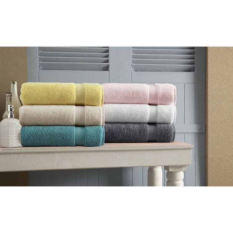 Darcelle 6 Piece Turkish Cotton Towel Set Charlton Home Color: Bright White