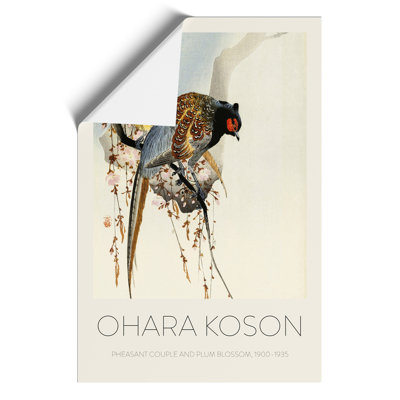 Pheasants upon a Plum Blossom Tree Print by Ohara Koson - Frameless Print