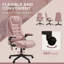 Fauteuil de bureau vibrant à 6 points avec massage chauffant, chaise de bureau de direction à haut dossier avec dossier inclinable, accoudoirs rembourrés et télécommande-1919287086