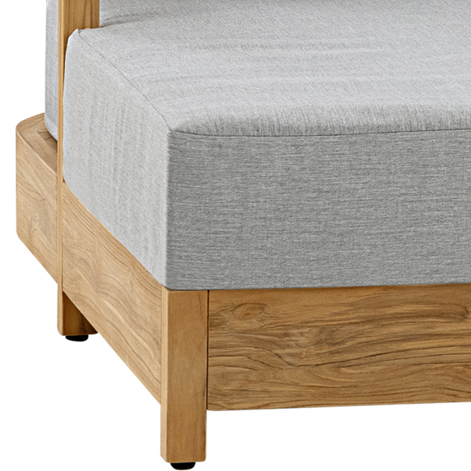 Everlee U-Shaped Teak Sectional with Sunbrella Cushions