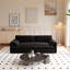 Grand canapé-lit 66 po, canapé-lit convertible 3-en-1 avec rangement latéral, causeuse multifonctionnelle en velours pour le salon, la chambre à coucher, un appartement, un bureau-1687209593