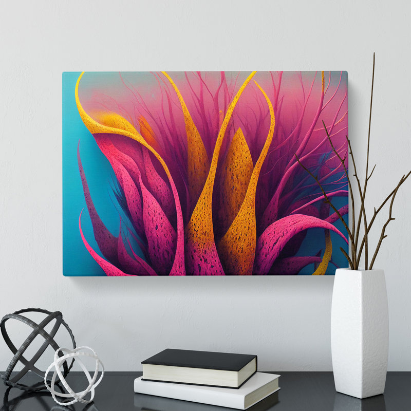 Modern Coral Reef Art Abstract - Wrapped Canvas, 35cm H x 50cm W x 3cm D