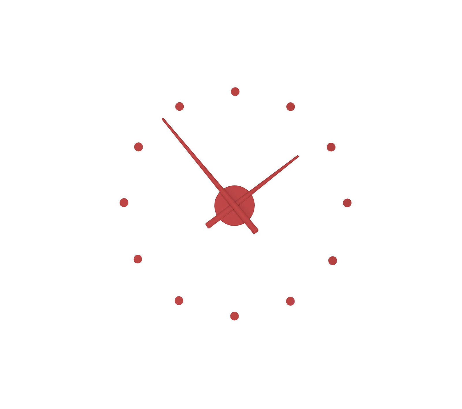 OJ Wall Clock, Red, Small