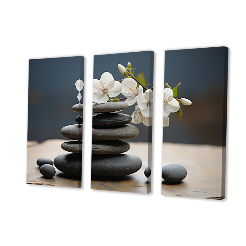 Ensemble de toiles murales zen, H 28 po x l 36 po x P 1 po