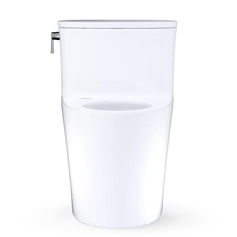 TOTO Aurora One-Piece Elongated 1.28 GPF WASHLET+ and Auto Flush Ready Universal Height Toilet with CEFIONTECT, Cotton White - CST686CEFGAT40#01