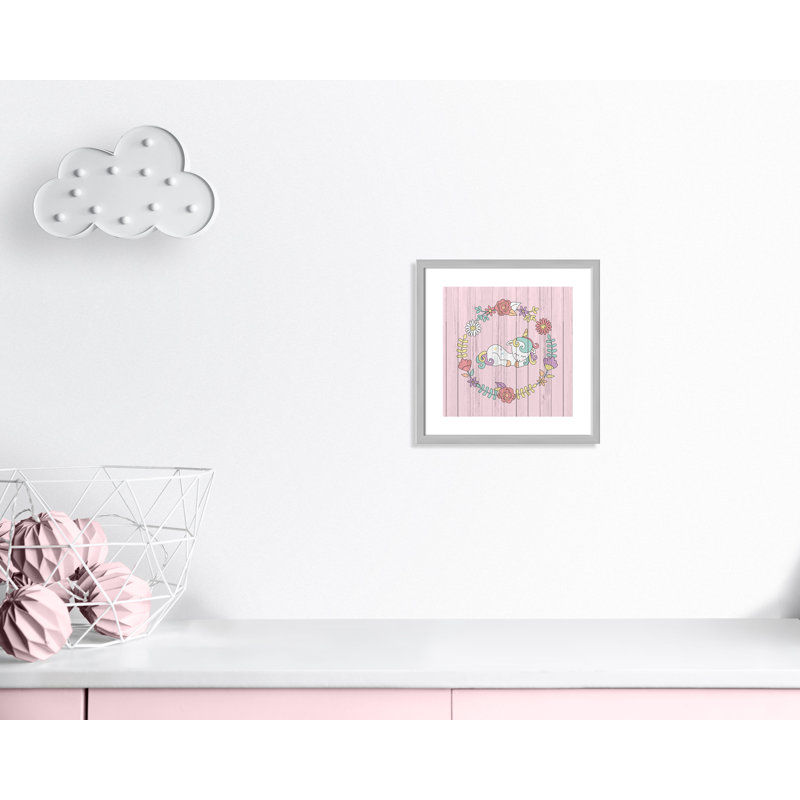 Décoration murale pour enfants, H 17 po x l 17 po x P 1,19 po, Encadré de boîte argent