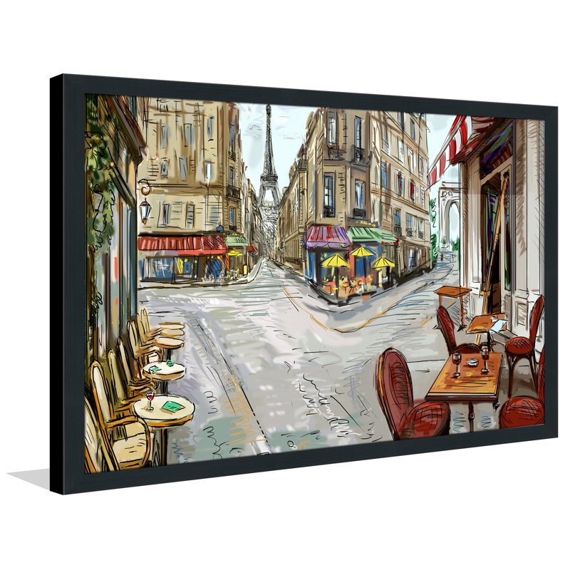 "Day in Paris", impression encadrée, H 27,5 po x l 39,5 po x P 0,75 po
