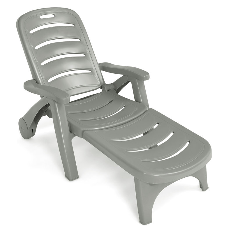 Chaise longue inclinable Anaias, gris