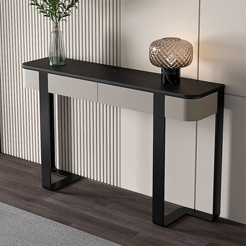 Esthétique moderne et console pratique, Noir, H 33,46 po x l 59,05 po x P 13,78 po