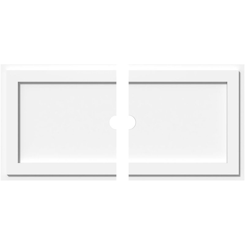 Médaillon de plafond rectangulaire rectangulaire en PVC de qualité architecturale, H 1 po x l 32 po x P 16 po