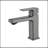 Gun Gray Single Hole Bathroom Faucet,Laundry Vanity Sink Faucet With Two 9/16" Hoses-119318215