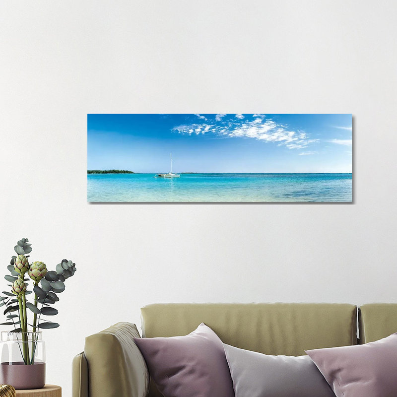 Panorama Of The Lagoon On Moorea Island by Jan Becke - Wrapped Canvas Panoramic Gallery-Wrapped Canvas Giclée