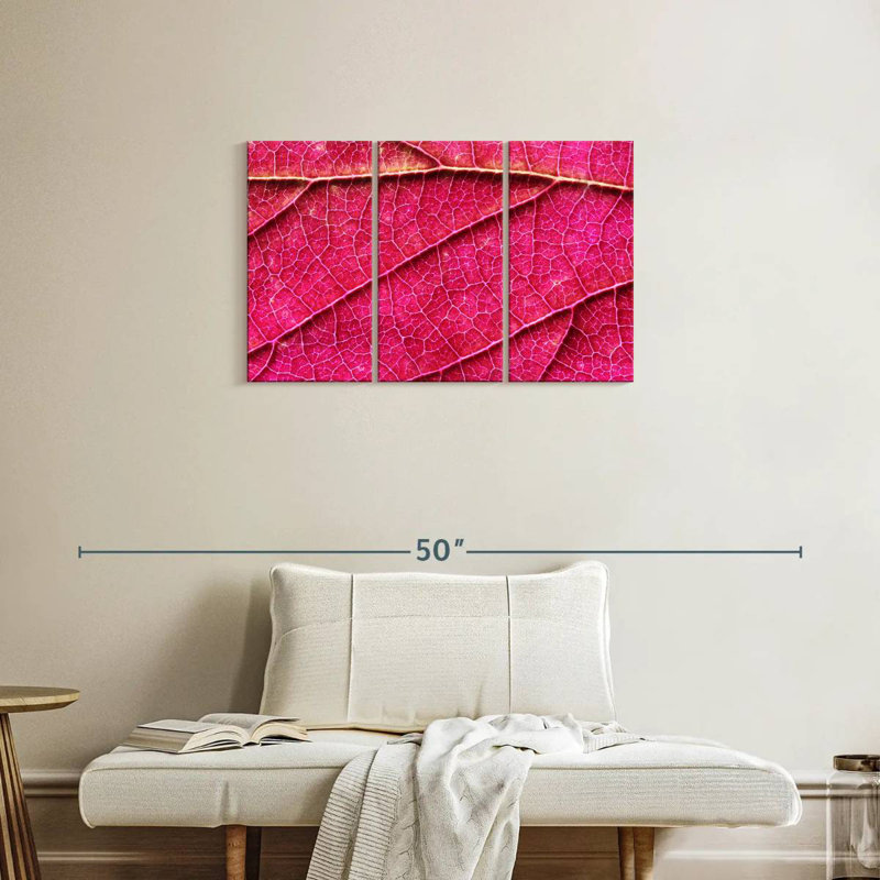 Pink Leaf Vein, 20" H x 33" W