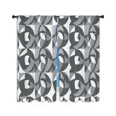 Paire de rideaux obscurcissant en polyester Makyle