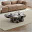 Style papillon, table basse, imitation de calcaire naturel, convient au salon / bureau, fibre de verre-1487832963