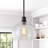 Shineon 1 - Light Cone Globe Ribbed Clear  Glass Single Pendant