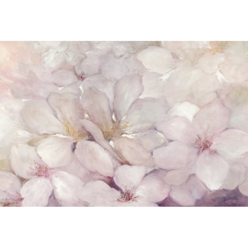 Apple Blossoms Crop by Julia Purinton - Painting Print, 51cm H x 76cm W, Black Floater Framed