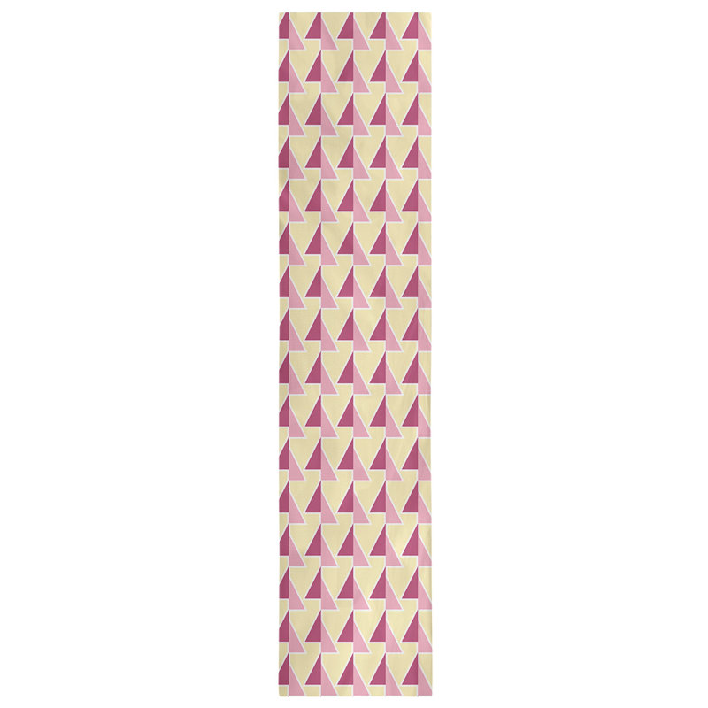 Chemin de table à flèches changeées, 16 po x 90 po, Rose clair / jaune / rouge