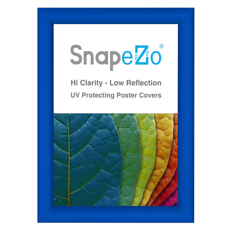 Cadre photo en métal Sleek Series, L 8,3 po x H 11,7 po, Bleu