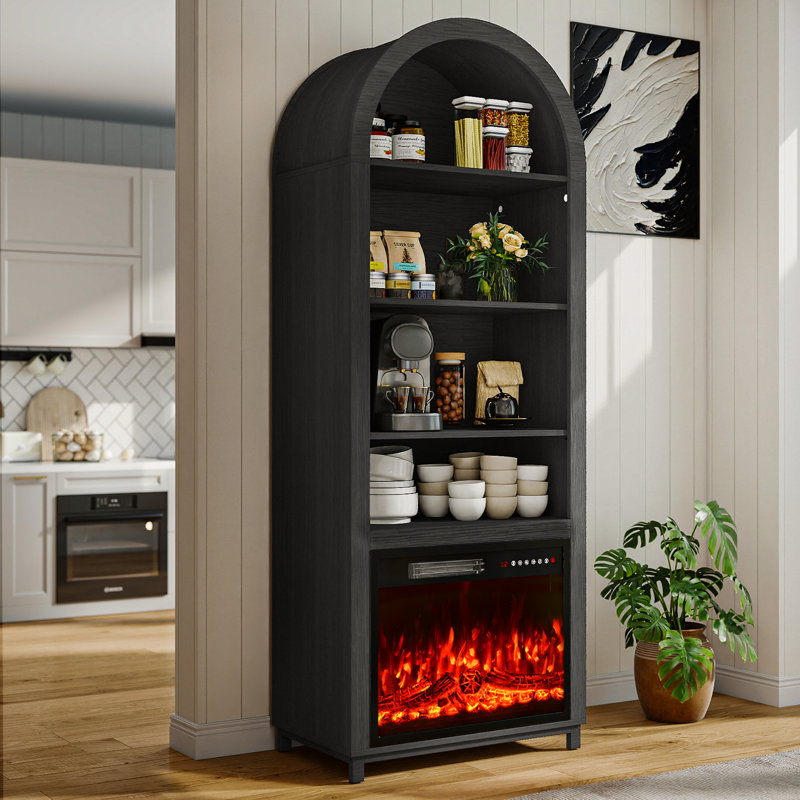 Armoire arquée 2 en 1 71 po avec foyer électrique 71 po