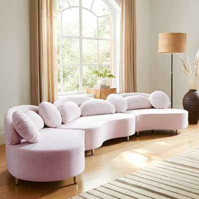 Canapé modulaire en velours Enton