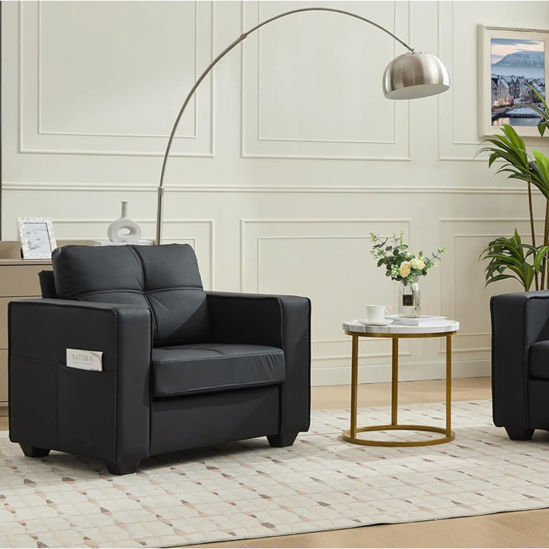 Cozy Tufted Accent Chair, Black